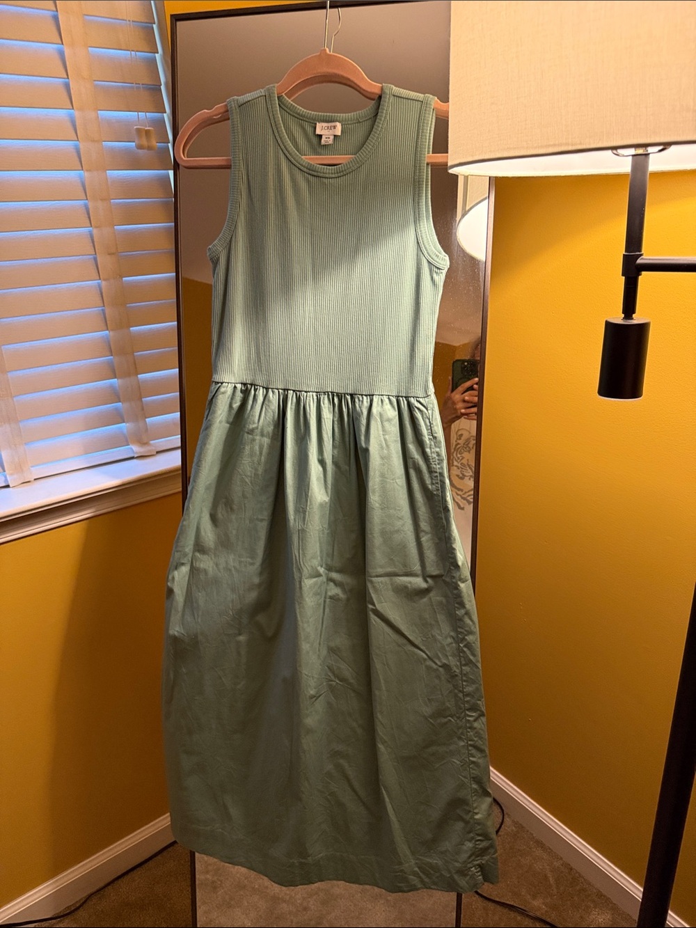 J. Crew Mint Green Sleeveless Midi Dress